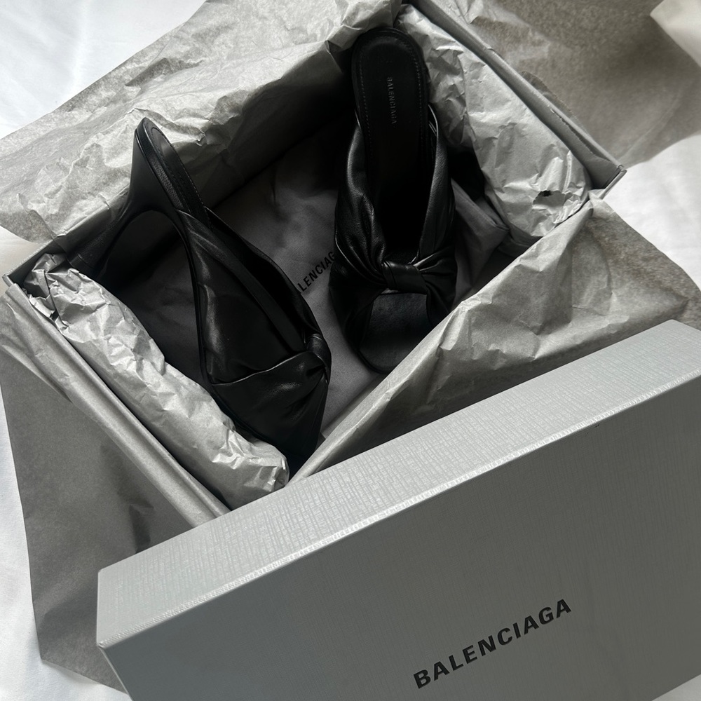 Balenciaga Drapy Heeled Sandals
